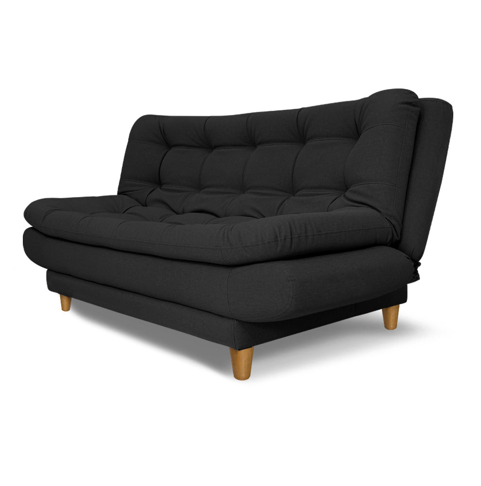 SofáCama 3 Posiciones Cosmo Lino negro