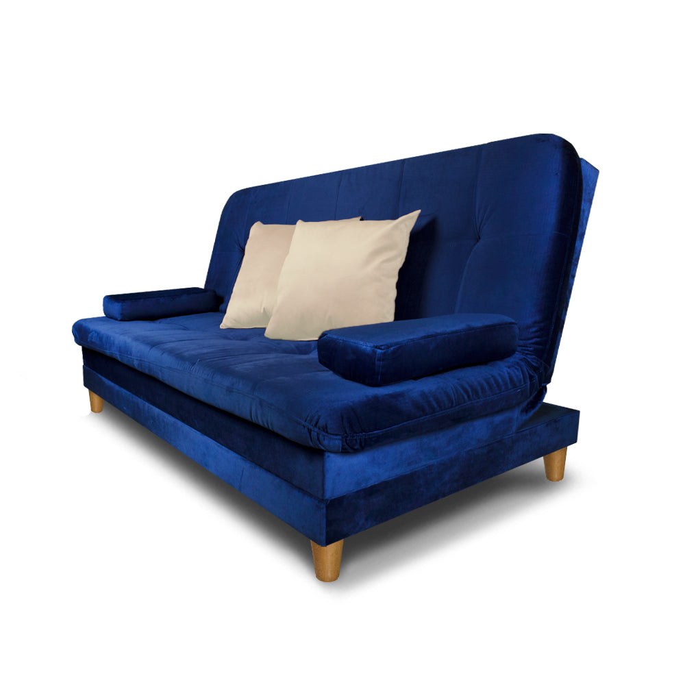 SofáCama Tous 3 Posiciones Tercio pelo Azul + Cojines