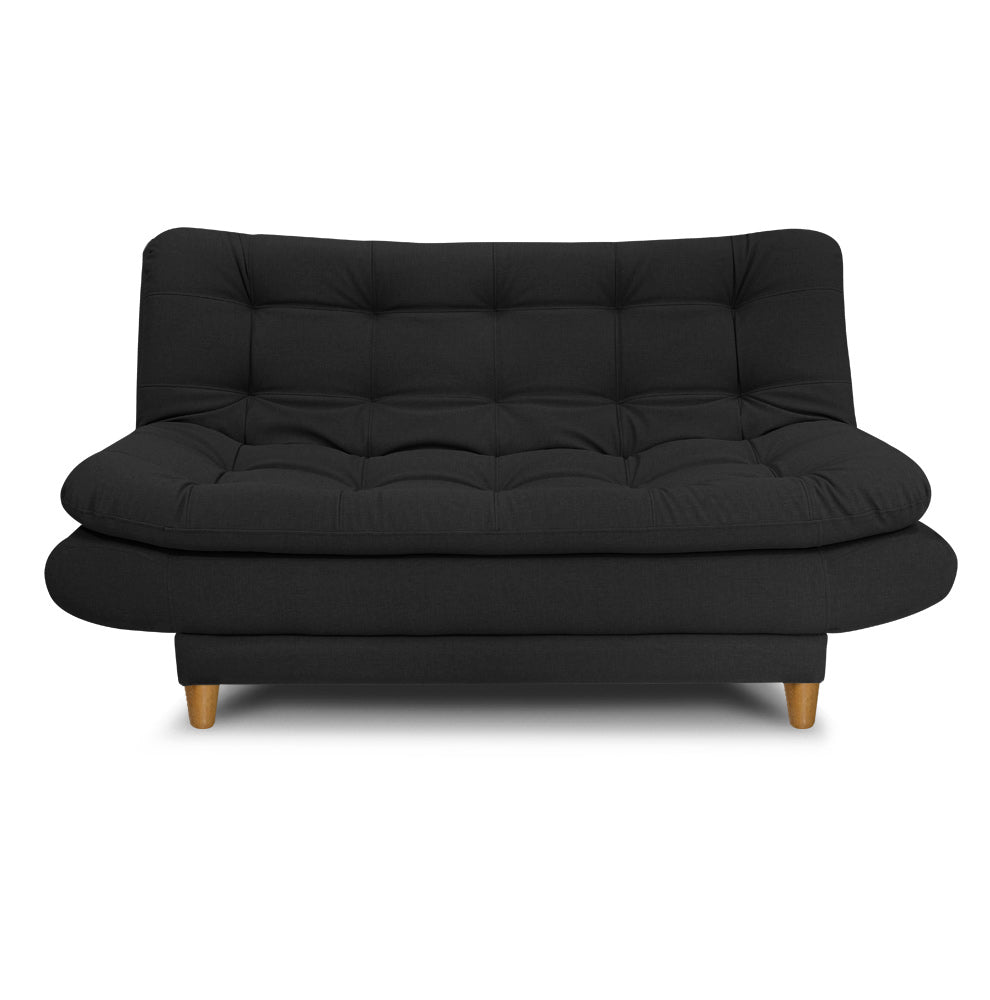 SofáCama 3 Posiciones Cosmo Lino negro