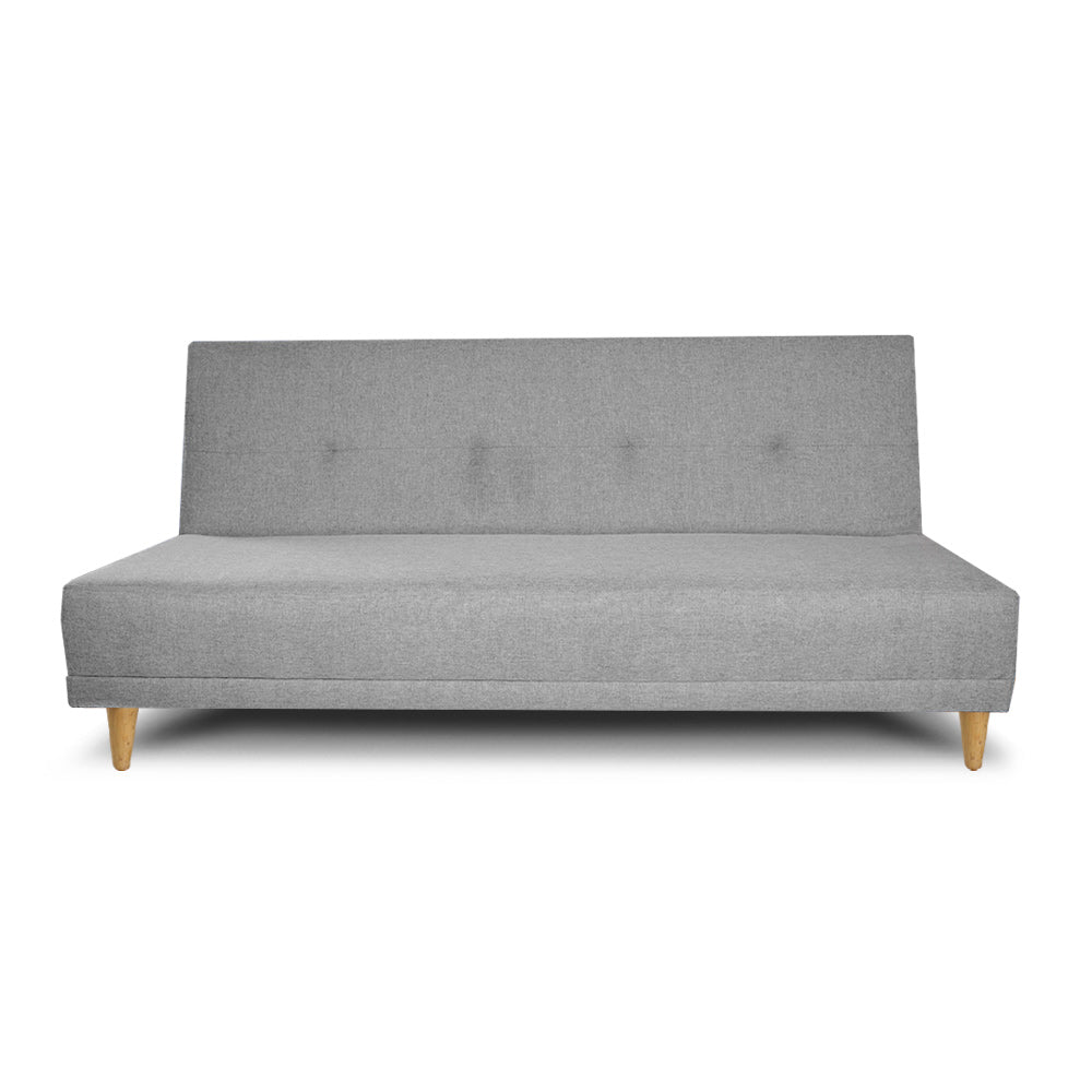 SofáCama Trump 3 Posiciones Tela Lino Gris con detalles