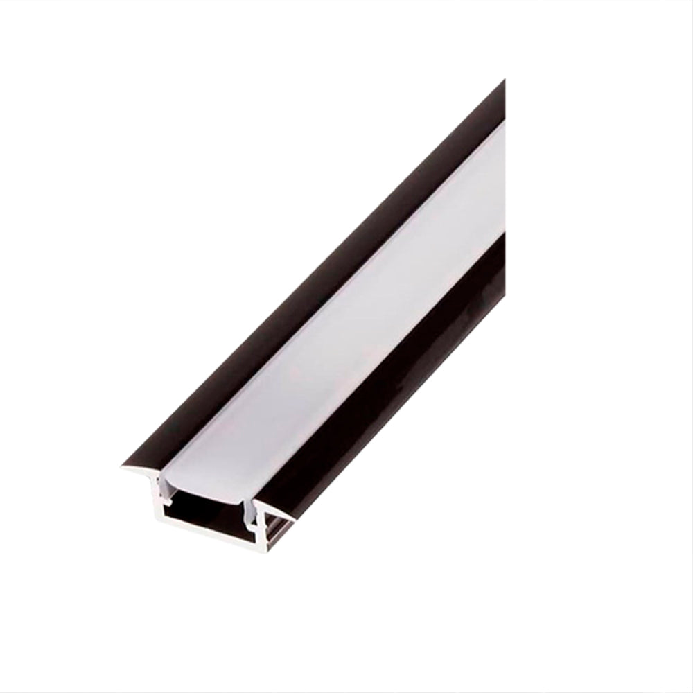 PERFIL PARA INCRUSTAR de 3 metros en Aluminio Negro