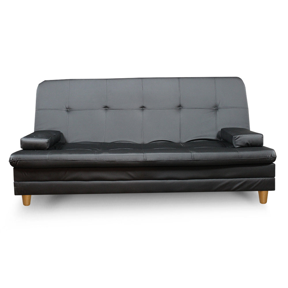 SofáCama Tous 3 Posiciones Tela Antirrasguño Negro Con Defectos en tela