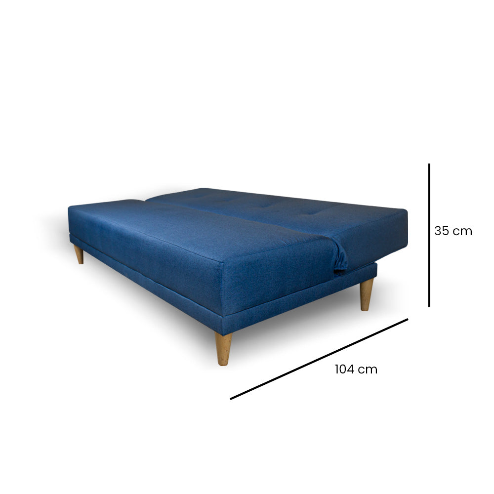 SofáCama Trump 3 Posiciones Tela lino azul