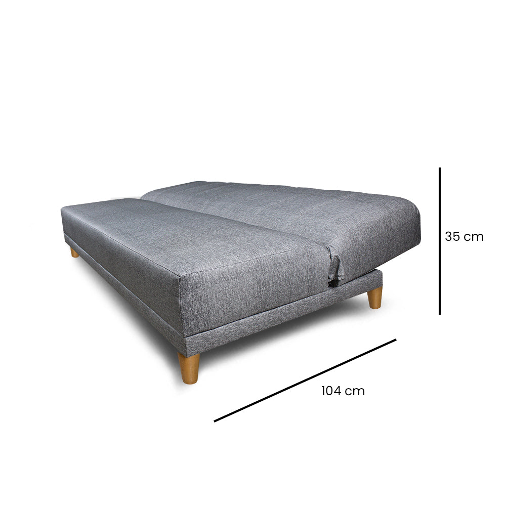 SofáCama Otto 3 Posiciones Lino Gris