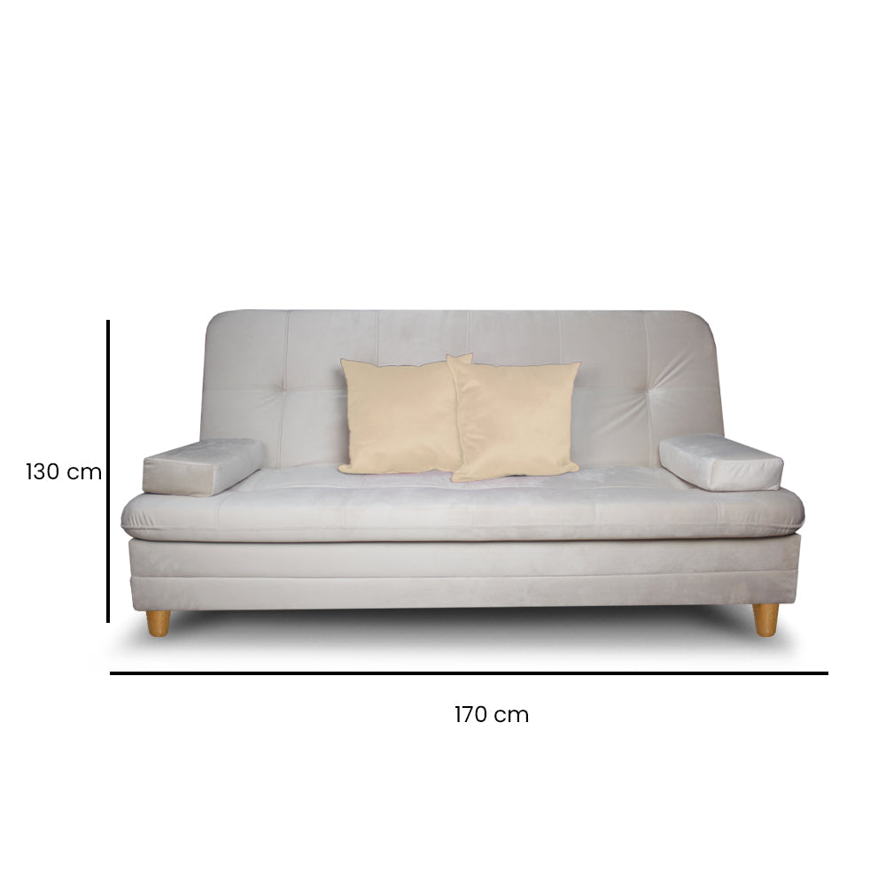 SofáCama Tous 3 Posiciones Tercio pelo Beige + Cojines