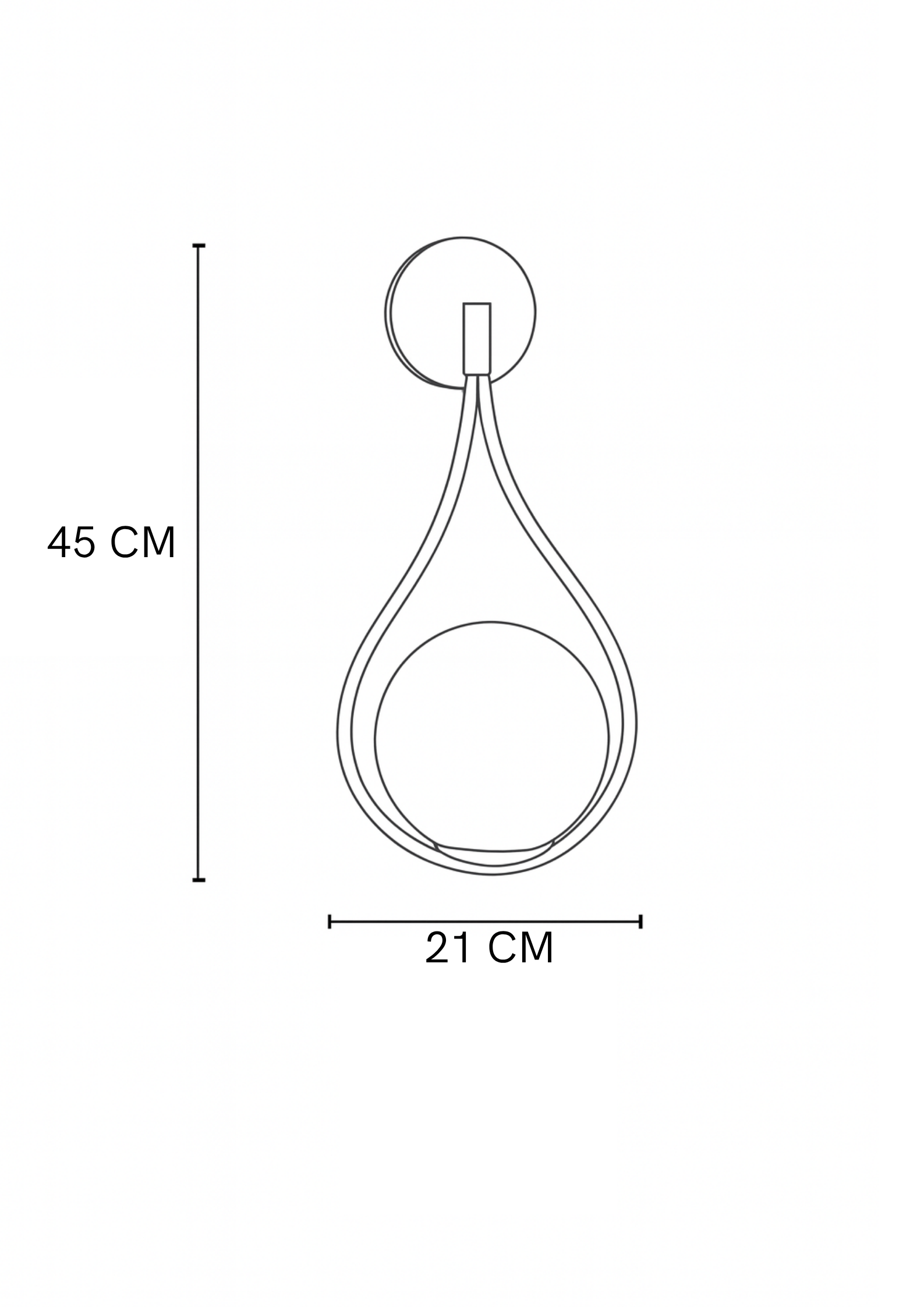 APLIQUE PARED VECTOR ALMENDRA DORADA