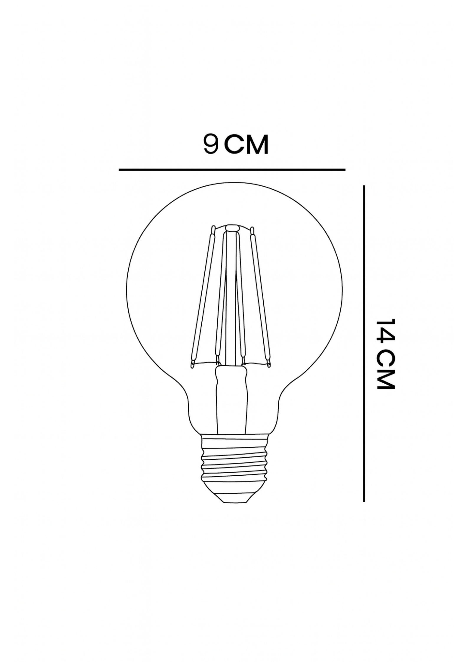 Bombillo Led Globo G95 Vintage Ambar