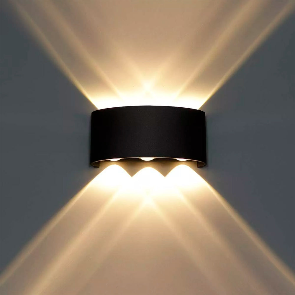 Aplique UP DOWN de Exterior 6W Negro
