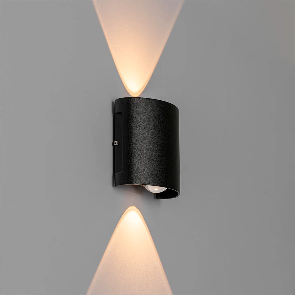 Aplique UP DOWN de Exterior 2W Negro