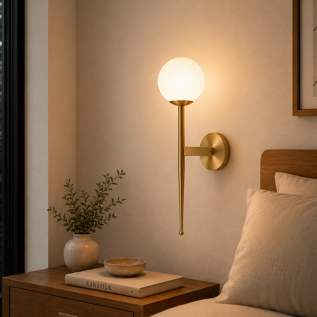 APLIQUE LAMPARA PARED ESFERA