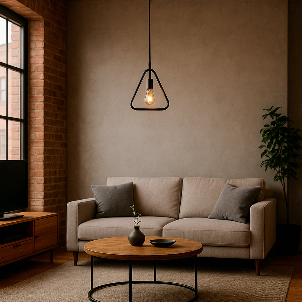 LAMPARA VECTOR TRIANGULO NEGRO