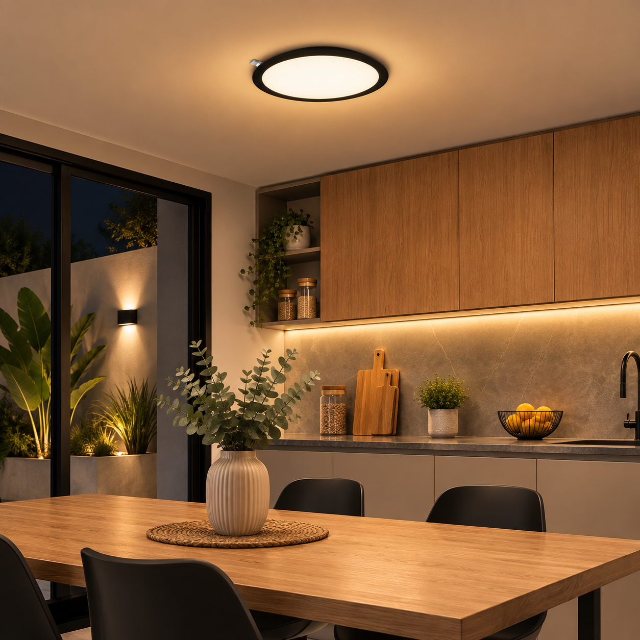 Panel Led circular de 24 W de incrustar