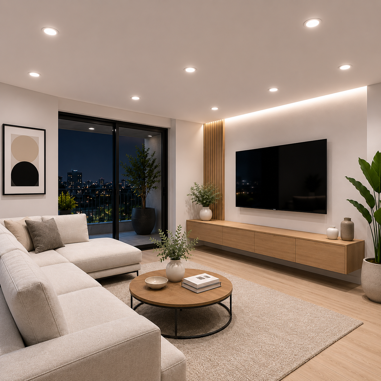 Panel Led de incrustar circular de 12w Luz Neutra