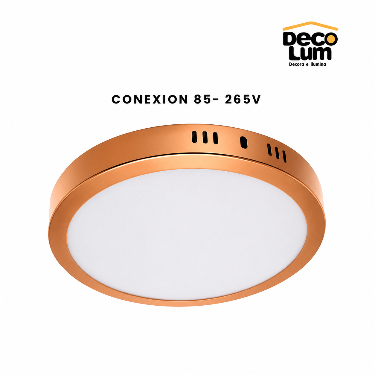 Panel de sobreponer Led circular de 12w Color Cobre