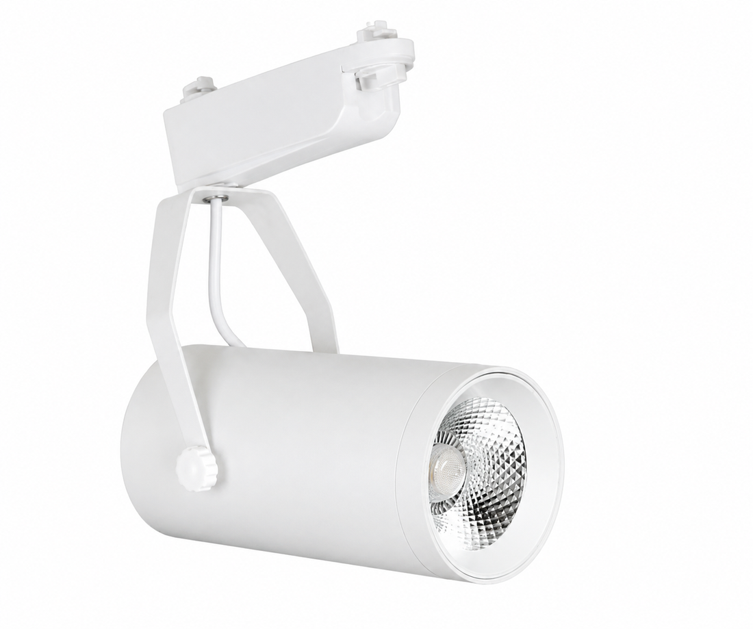 Spot para riel de 10w blanco luz calida