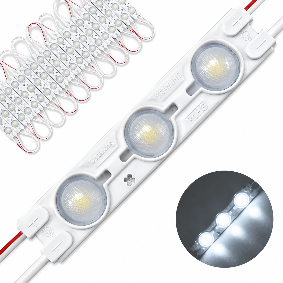 Modulo inyectado luz calida