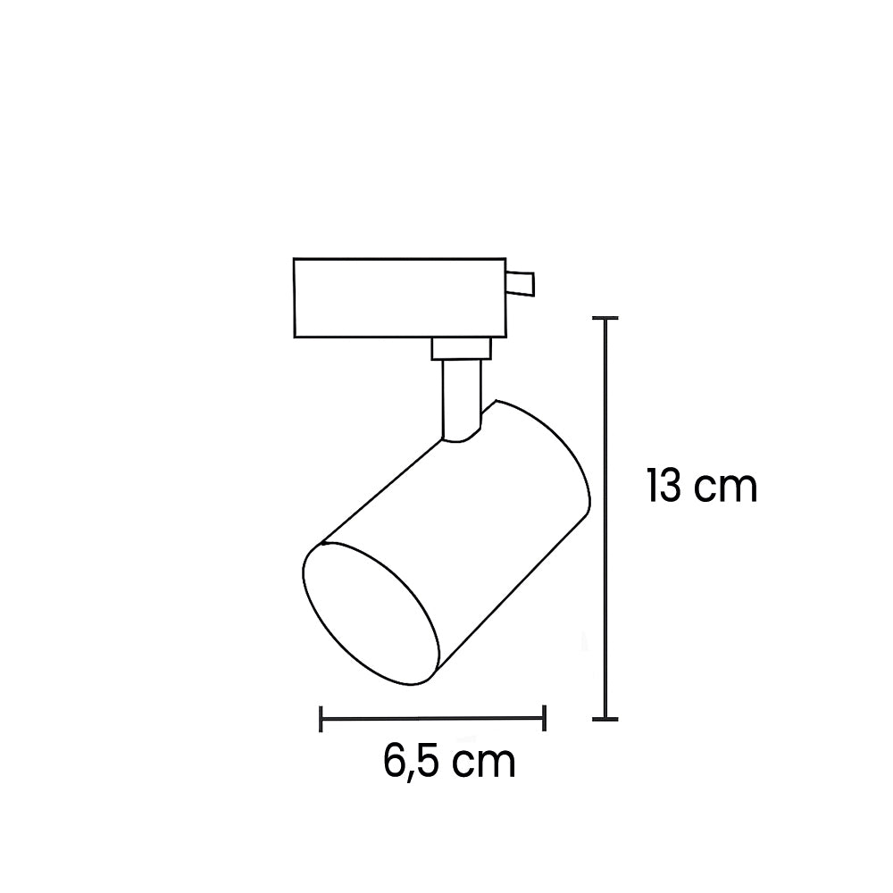 Lámpara Spot Led Negro Para Riel 20W