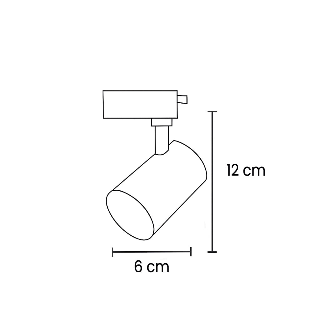 Lámpara Spot Led Negro Para Riel 10W