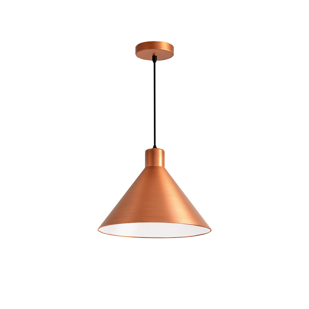 Lámpara campana Salamanca cobre blanco