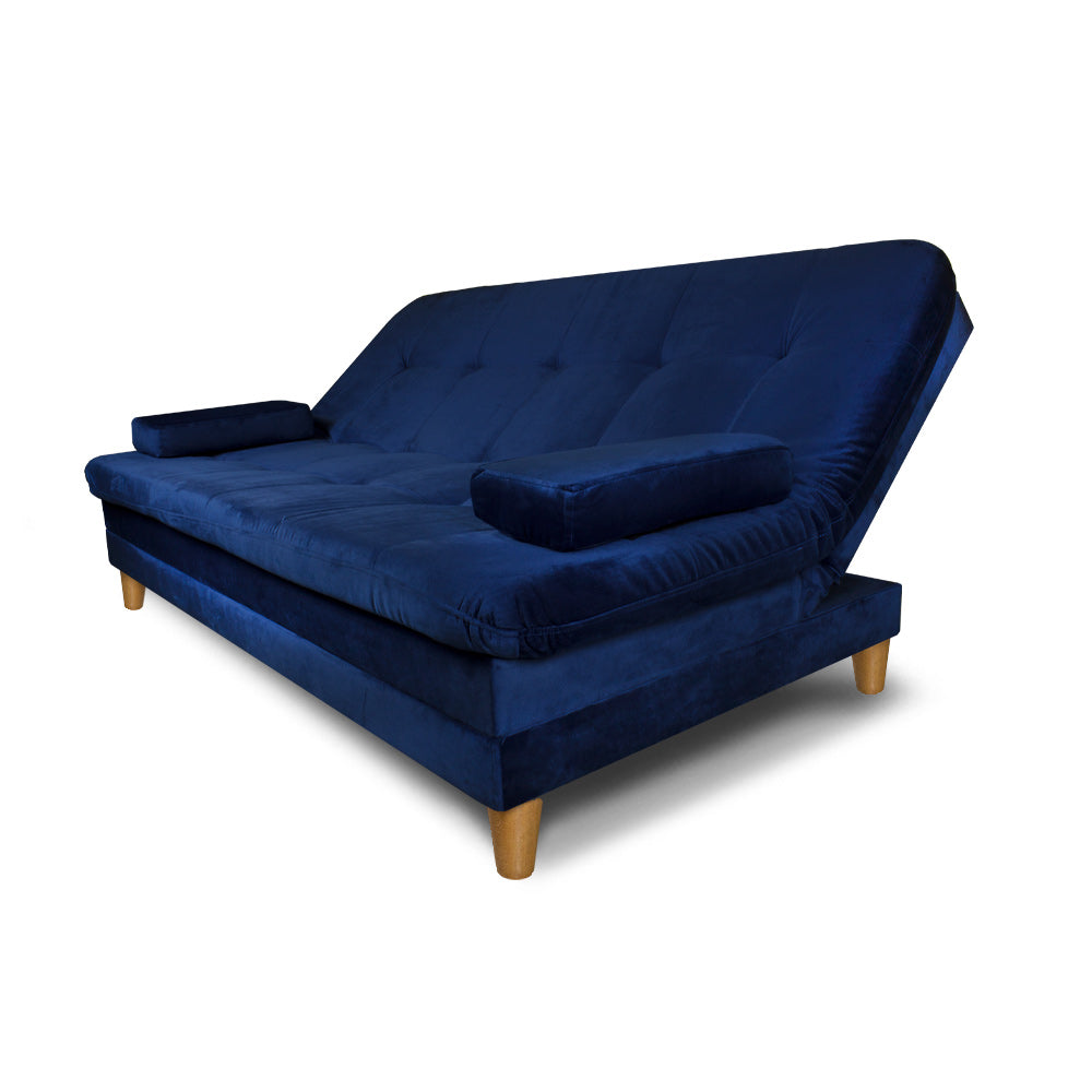 SofáCama Tous 3 Posiciones Tercio pelo Azul + Cojines