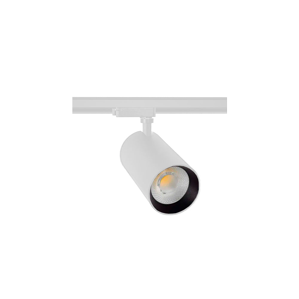 Kit Lámpara Tipo Spot Con Riel En Blanco De 1mt X 3 Unid De 20w.