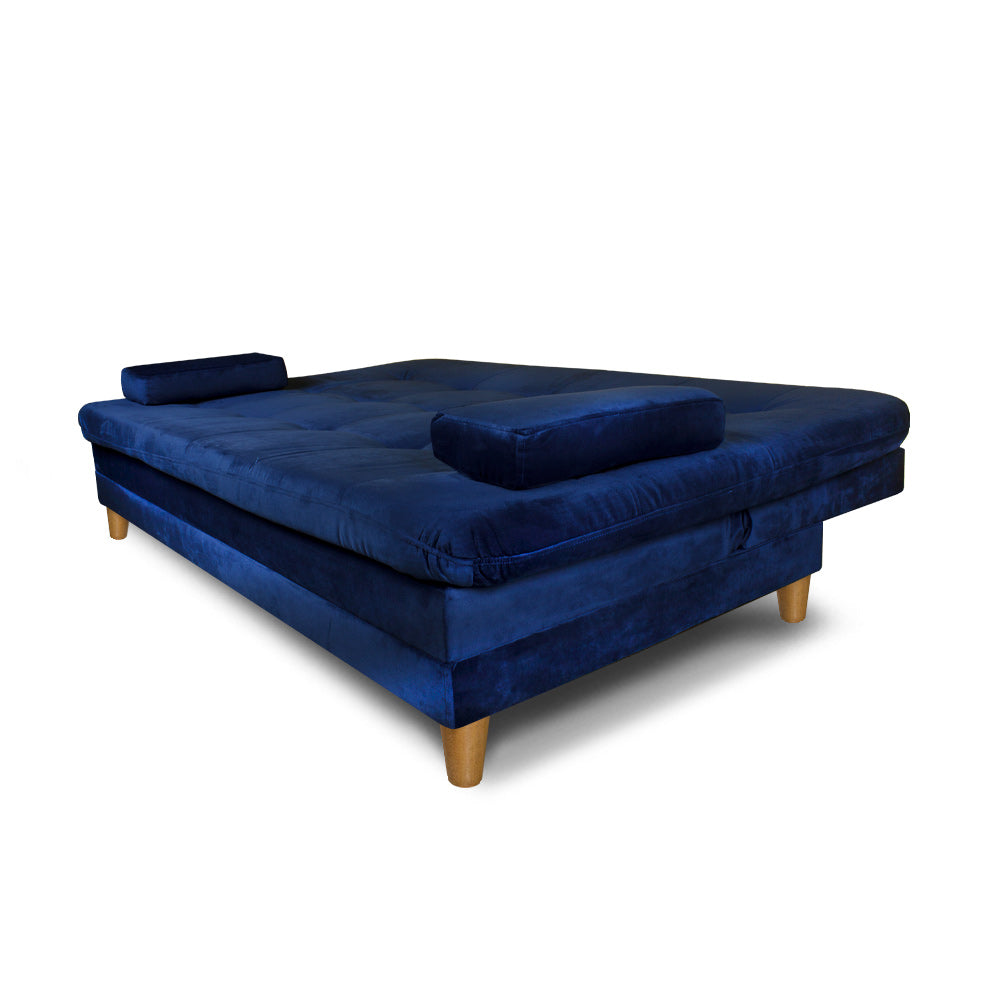 SofáCama Tous 3 Posiciones Tercio pelo Azul + Cojines