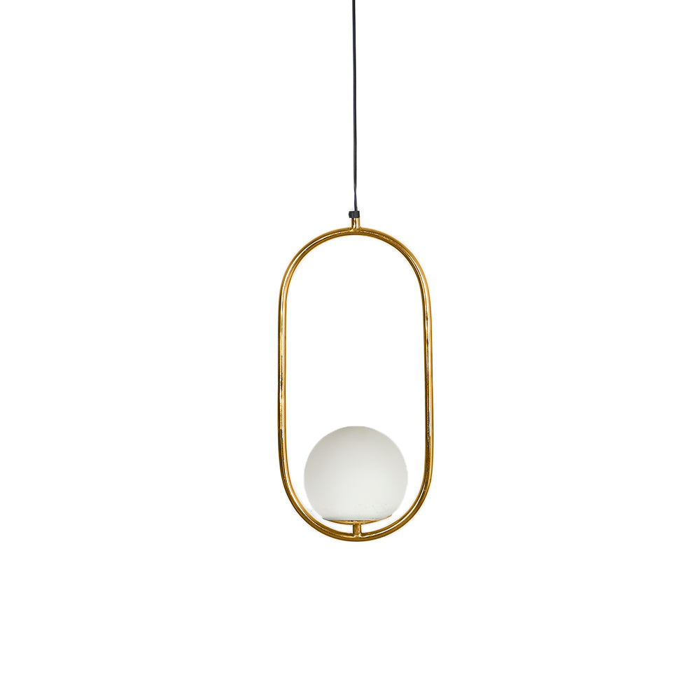 LAMPARA VECTOR OVALO DORADO