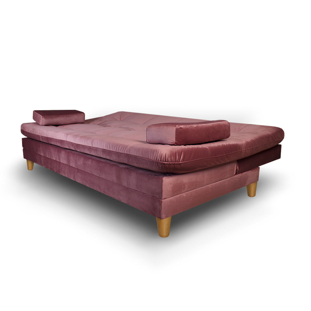 SofáCama Tous 3 Posiciones Tercio pelo Rosa + Cojines