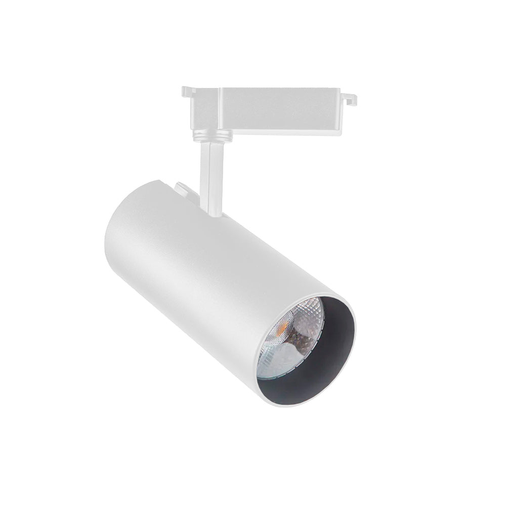 Kit Lámpara Tipo Spot Con Riel En Blanco De 1mt X 3 Unid De 20w.