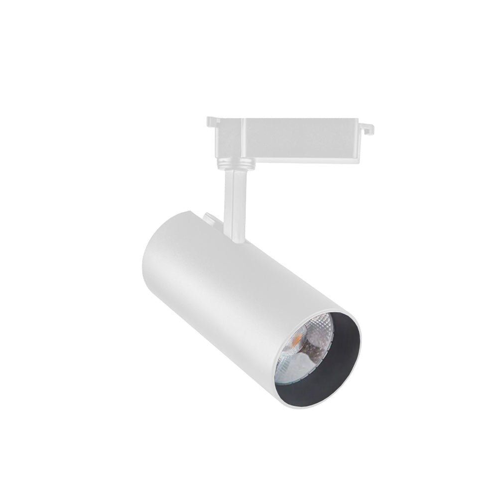 Kit Lámpara Tipo Spot Con Riel En Blanco De 1mt X 3 Unid De 10w.