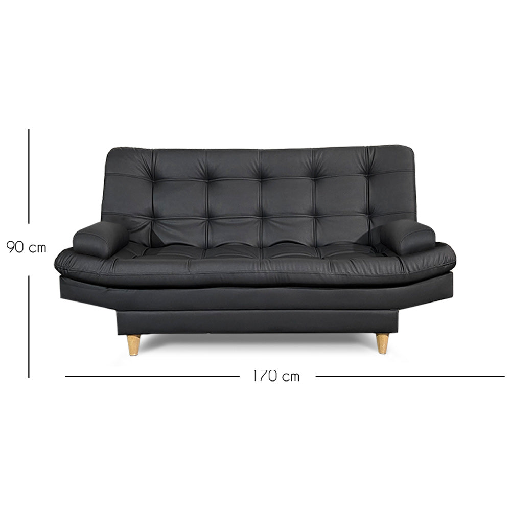 SofáCama Wook 3 Posiciones Antirasguño Negro