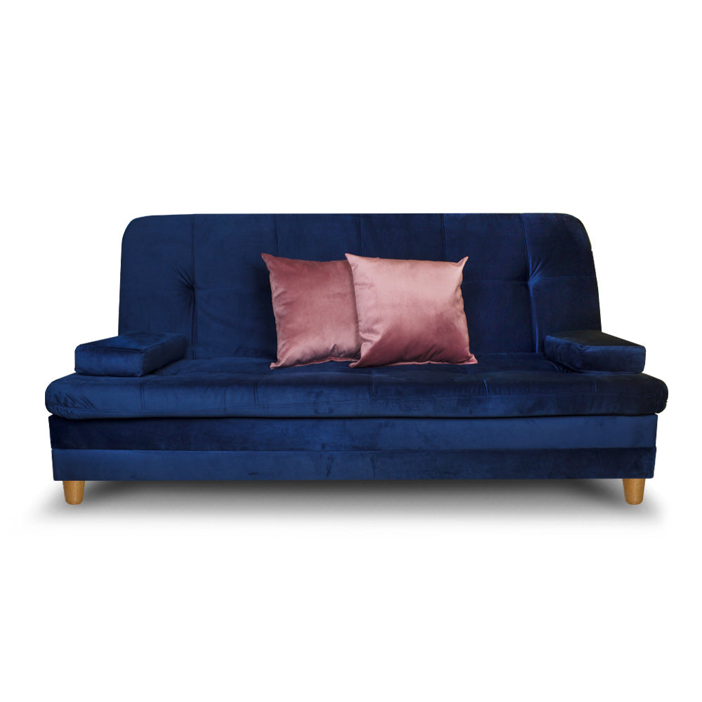 SofáCama Tous 3 Posiciones Tercio pelo Azul + Cojines