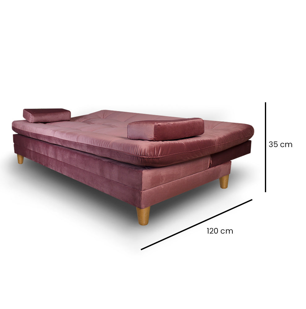 SofáCama Tous 3 Posiciones Tercio pelo Rosa