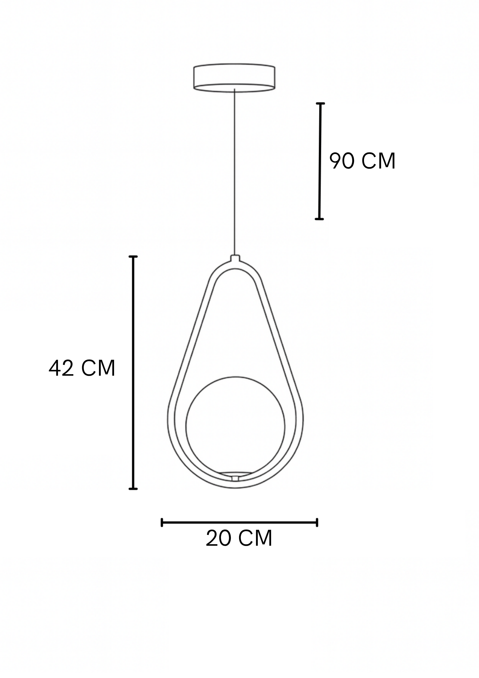 LAMPARA VECTOR GOTA DORADA