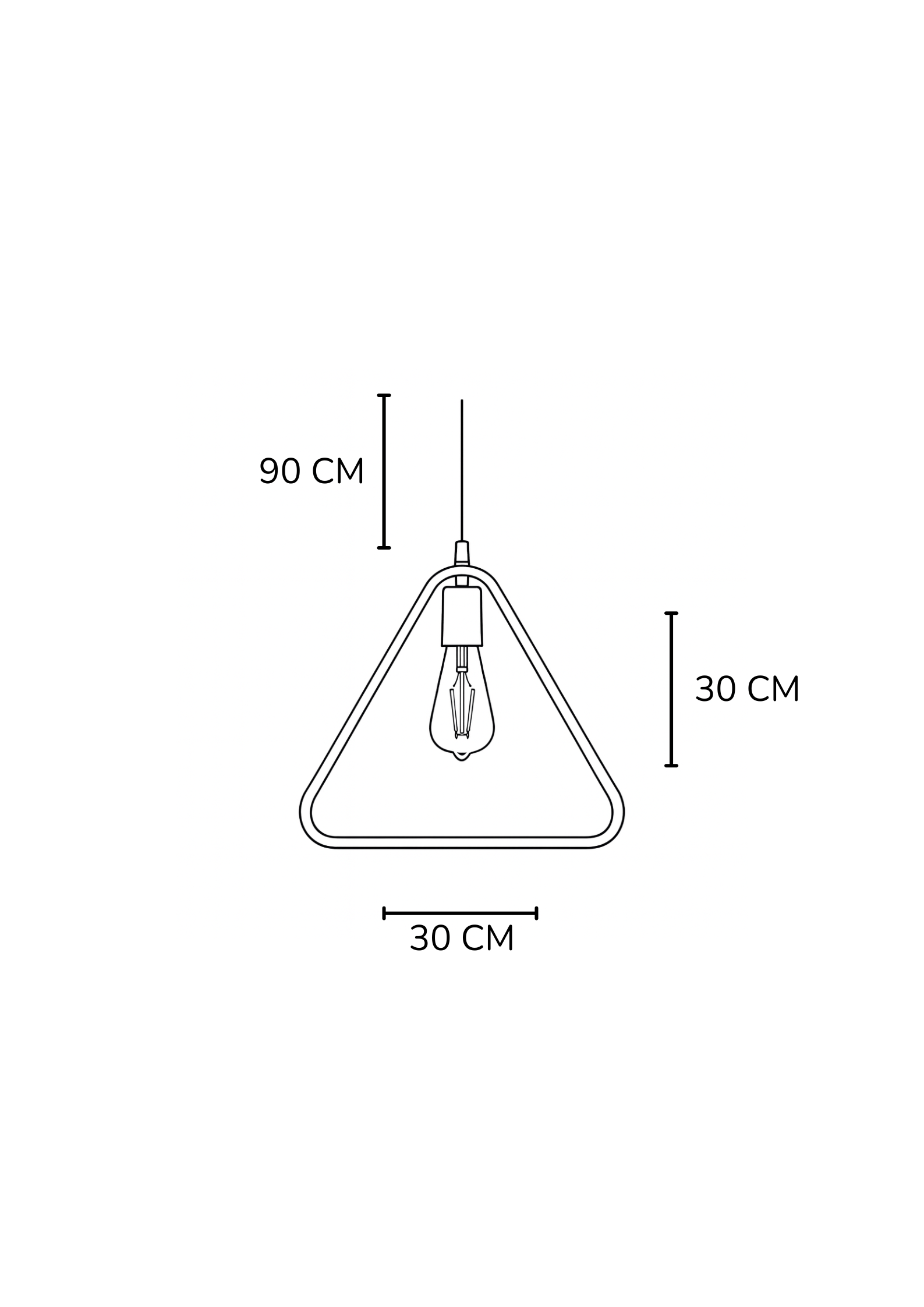 LAMPARA VECTOR TRIANGULO NEGRO