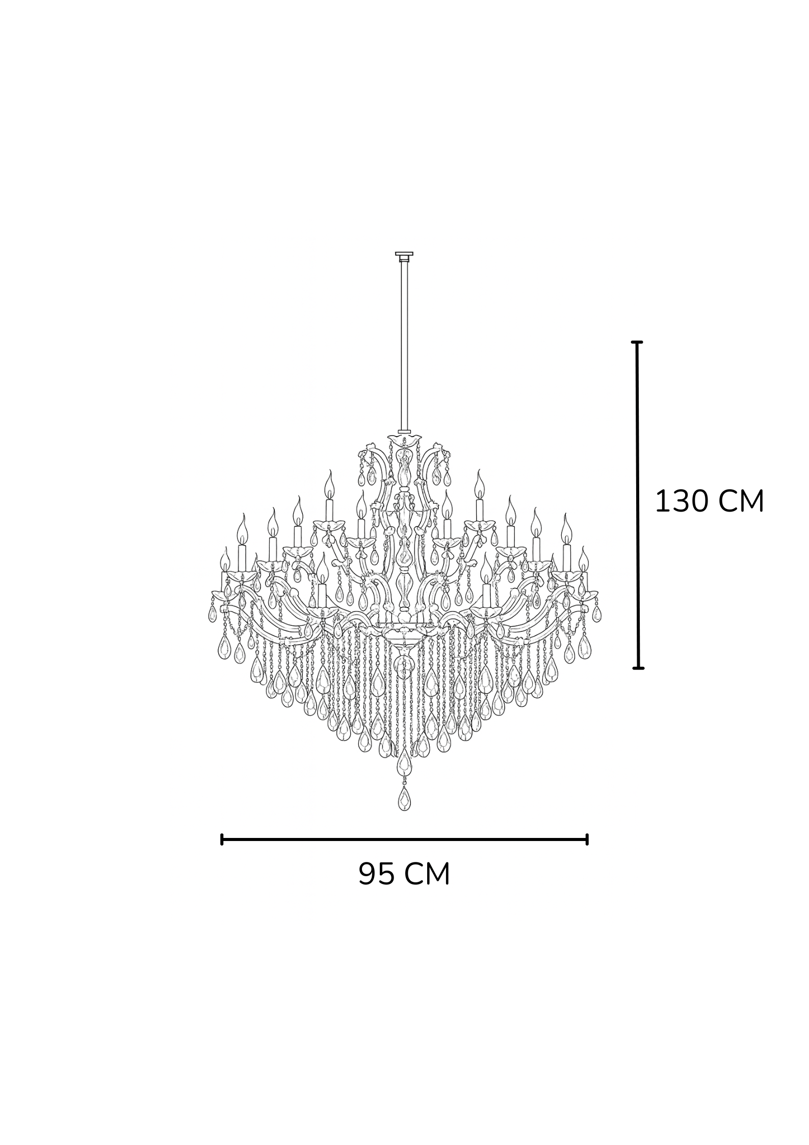 Lámpara De Techo Chandelier MUDER