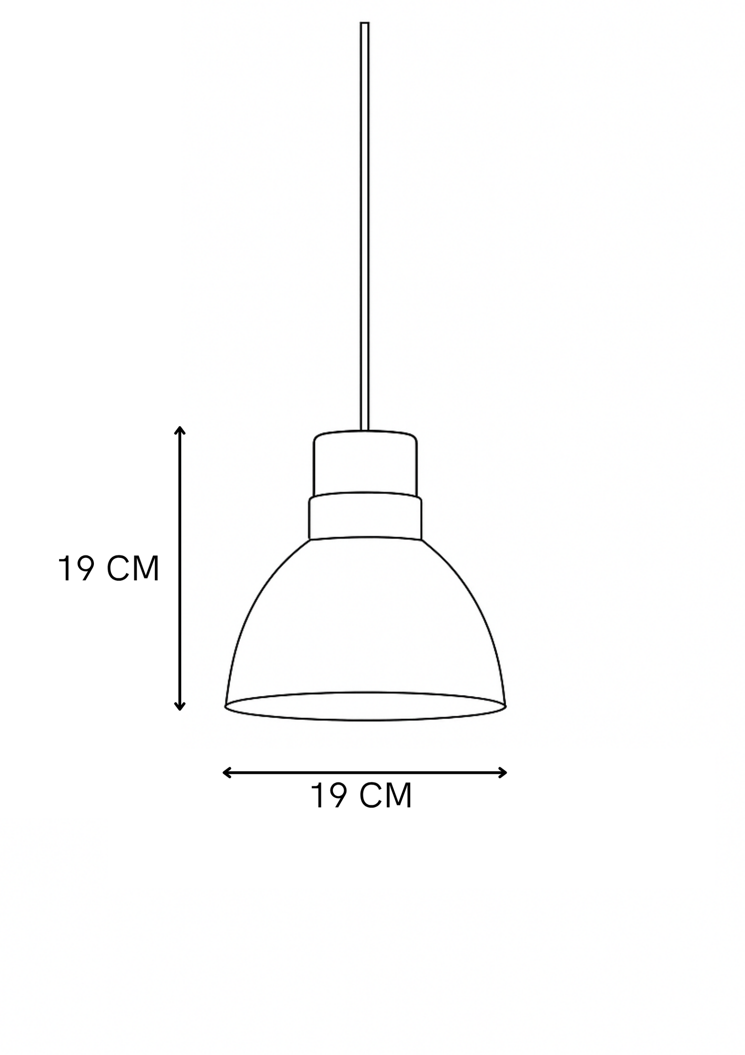 Lámpara campana P15 Negro