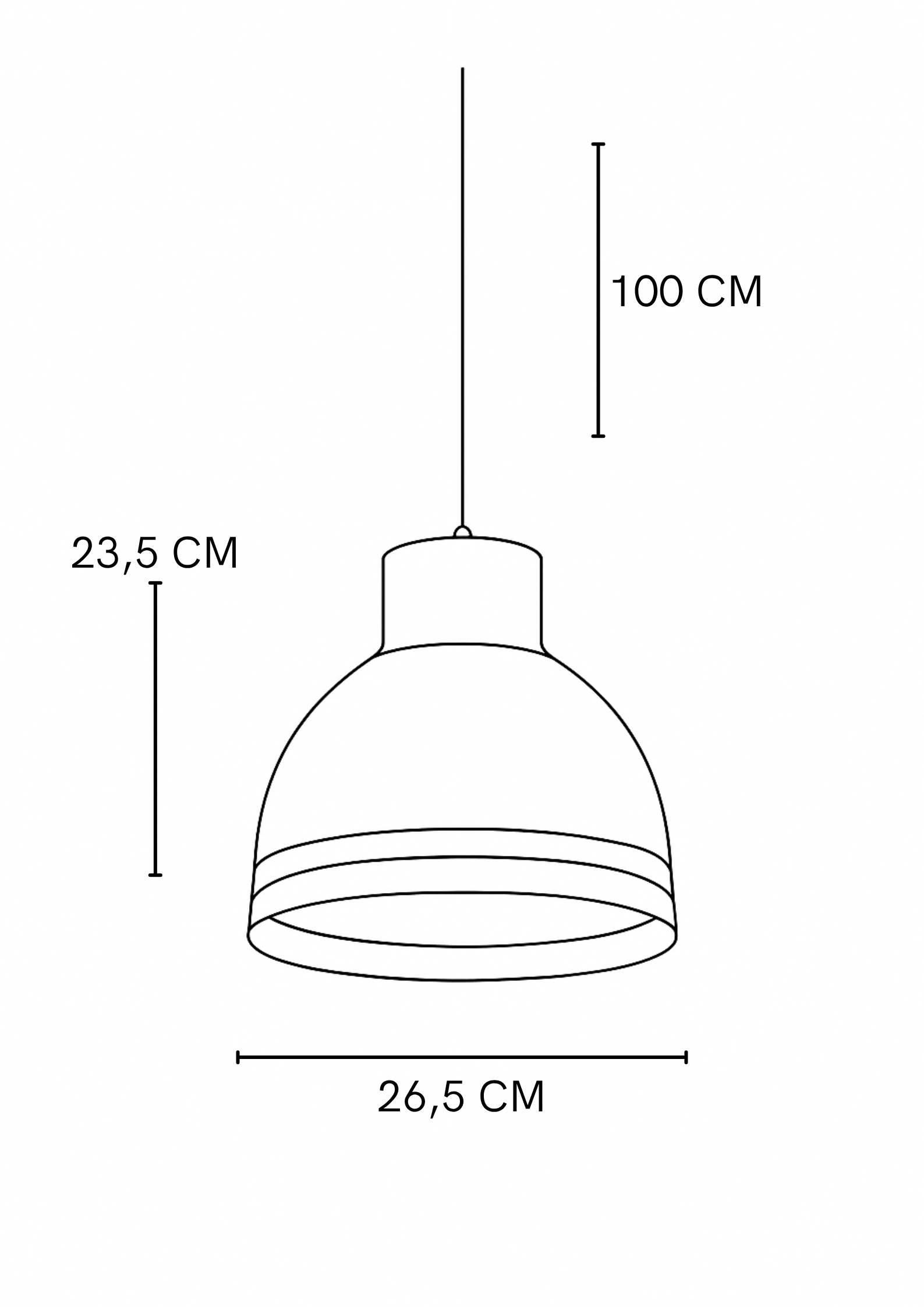 Lámpara campana P30 oxido
