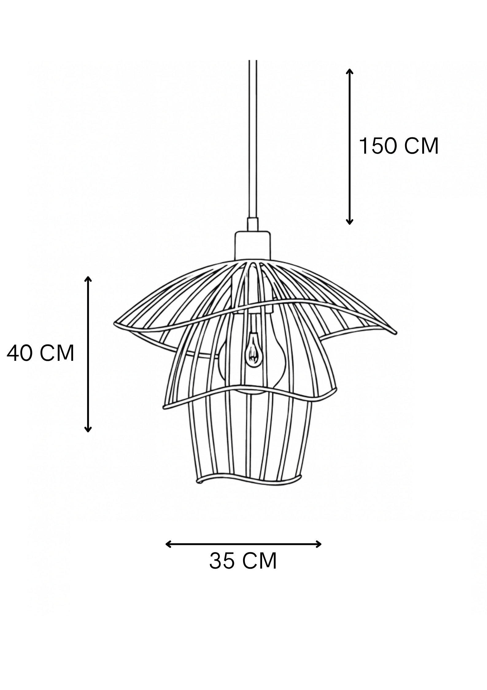 Lampara de techo Malla en Blanco
