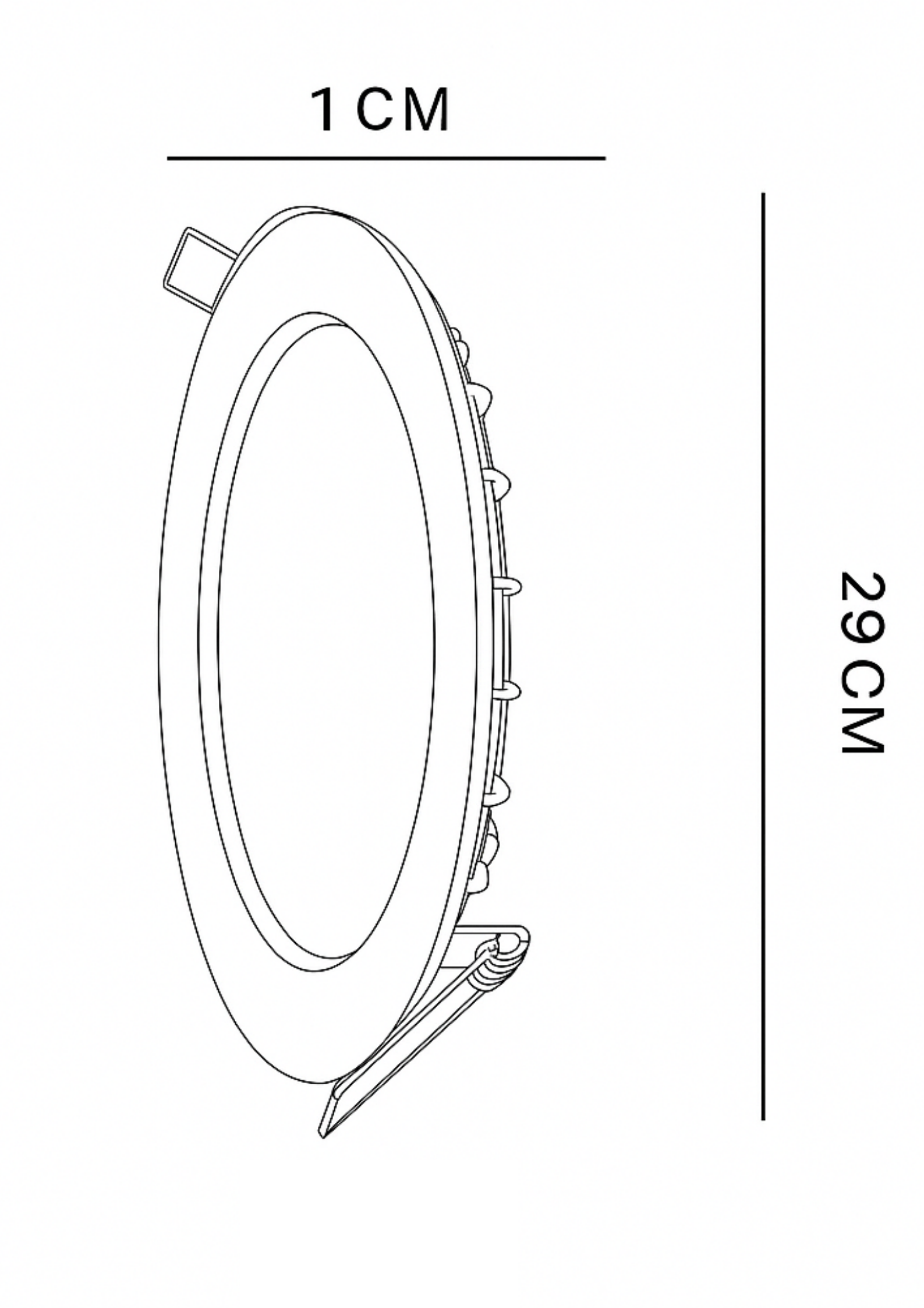 Panel Led de incrustar circular de 24w