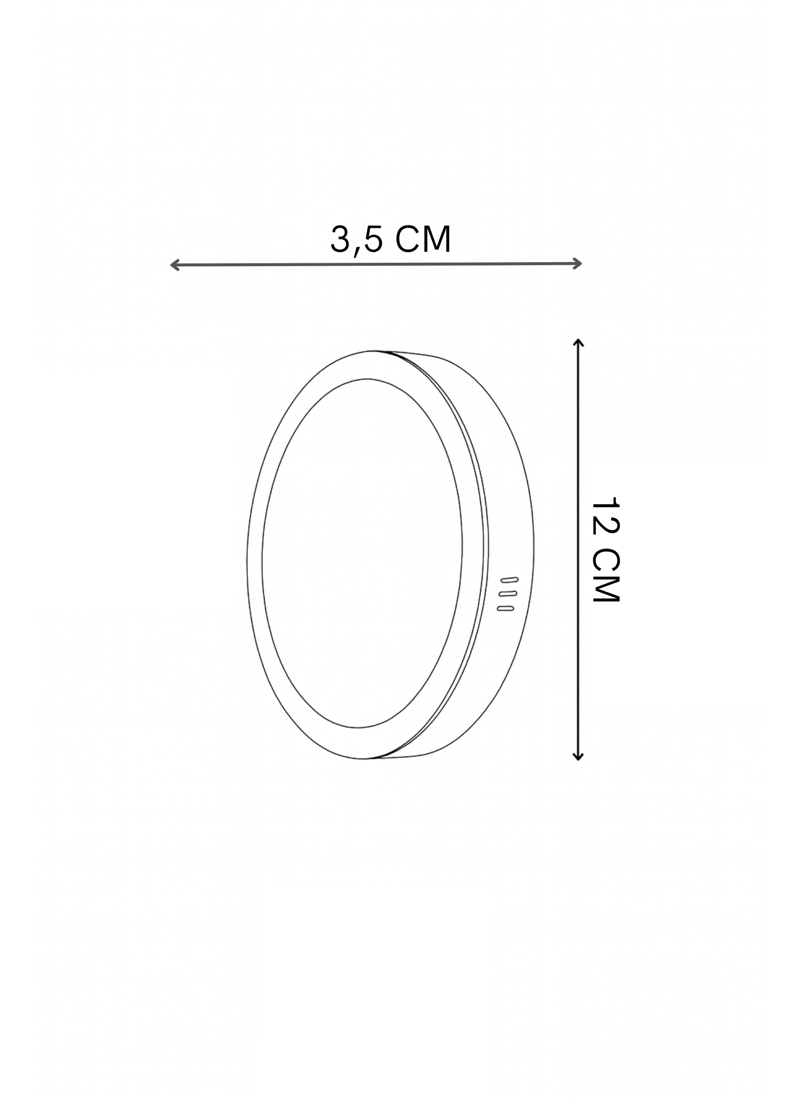 Panel de sobreponer Led circular de 6w En Negro