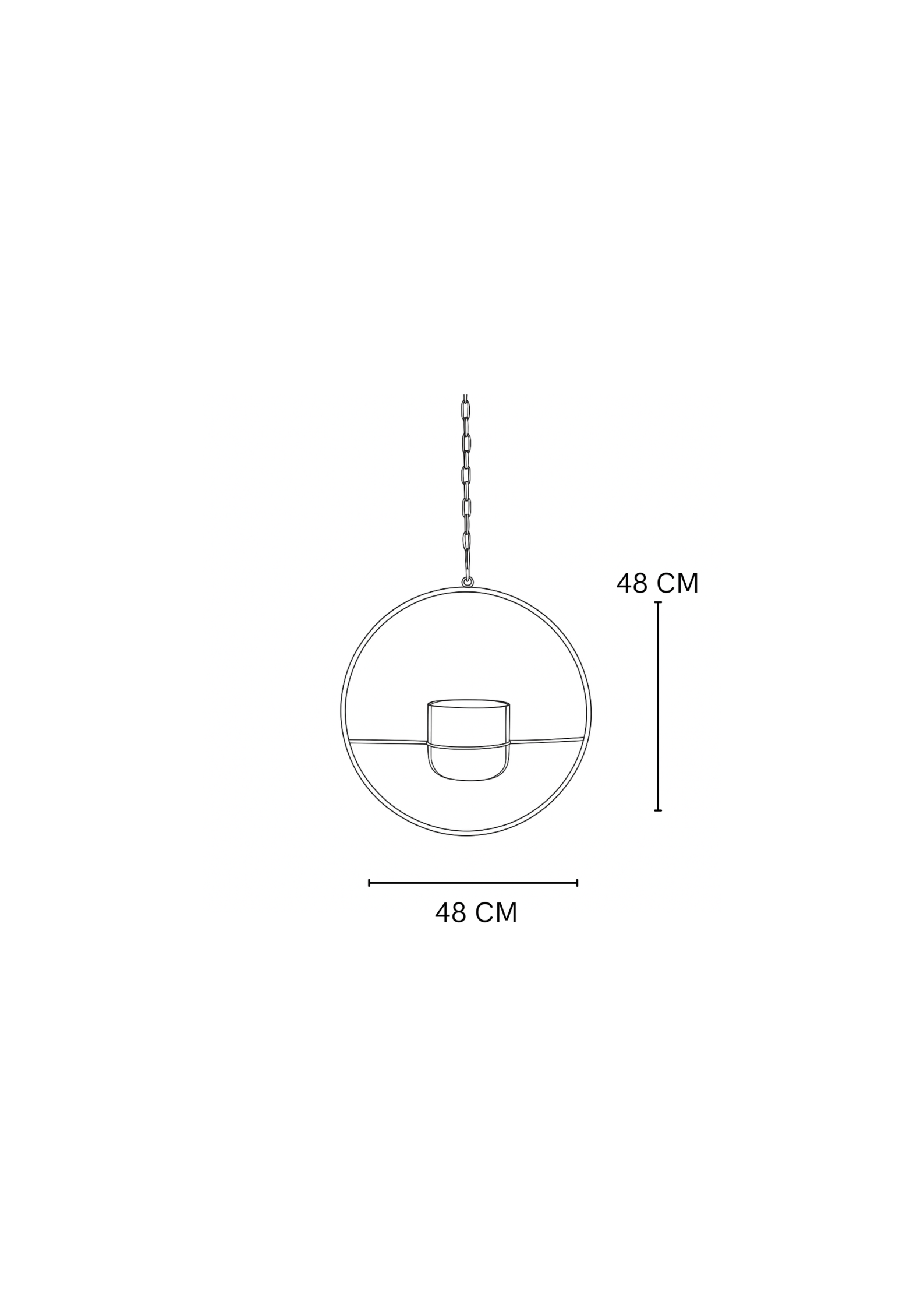 Porta Matera Colgante Iris Dorada