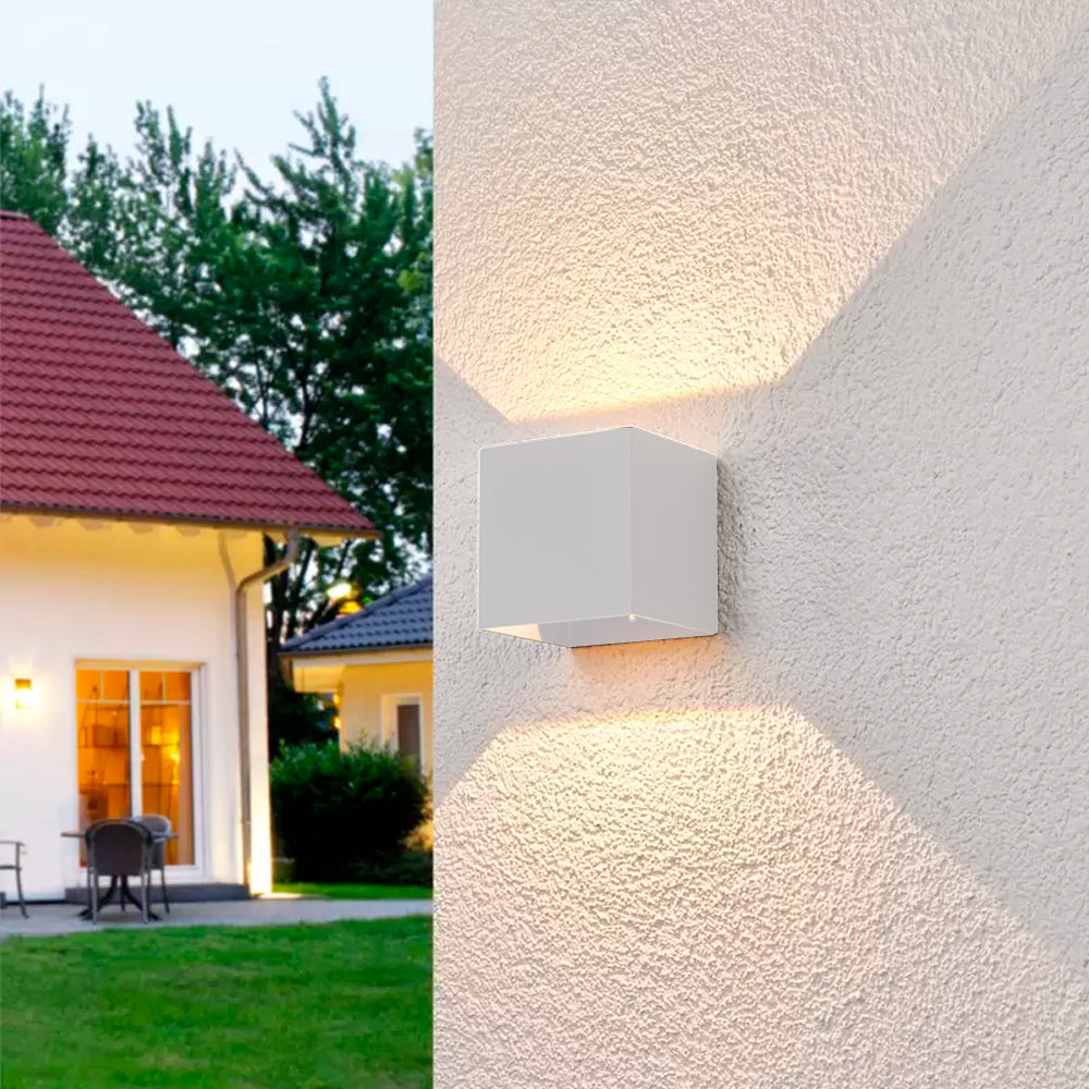 APLIQUE DE EXTERIOR CUBO obuc Blanco