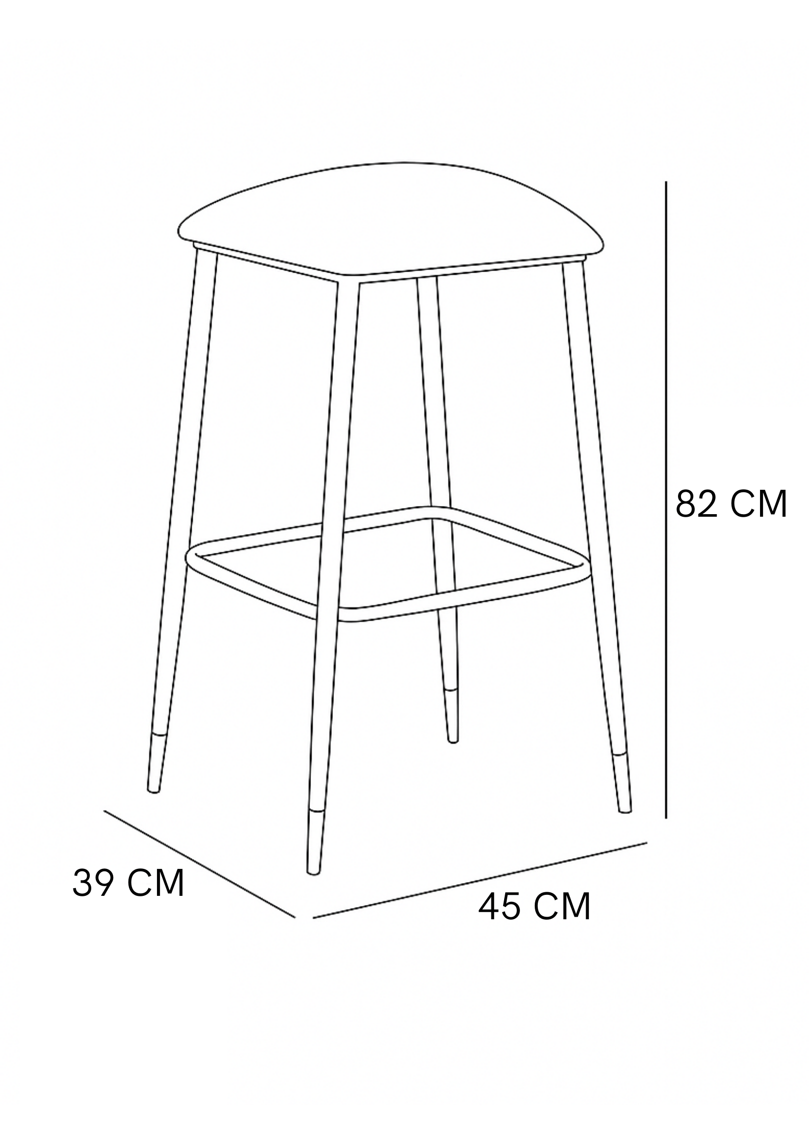 Silla Para Barra de Hierro Oliva Crema