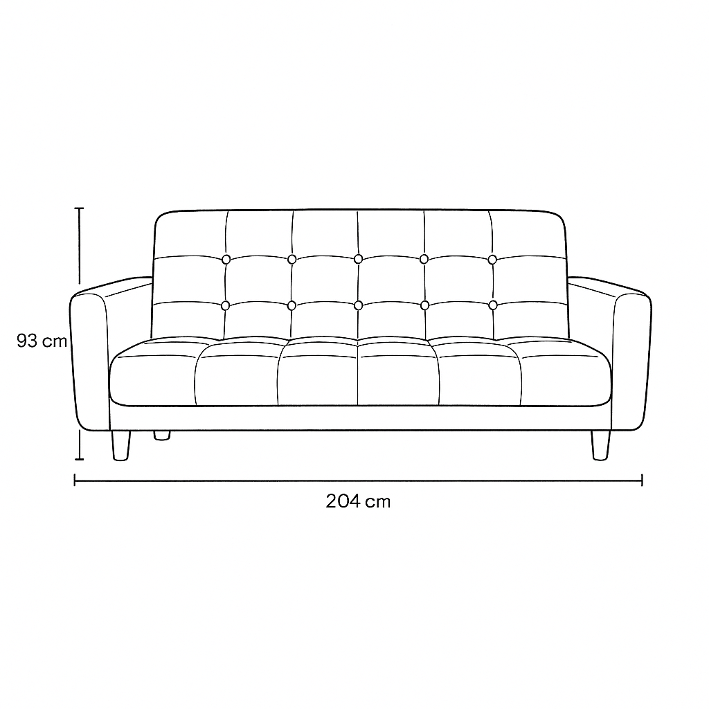 SofáCama Kei 3 Posiciones Tercio pelo Azul