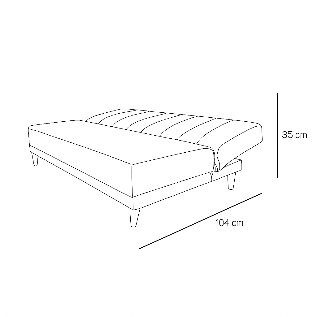SofáCama Otto 3 Posiciones Tercio pelo Verde