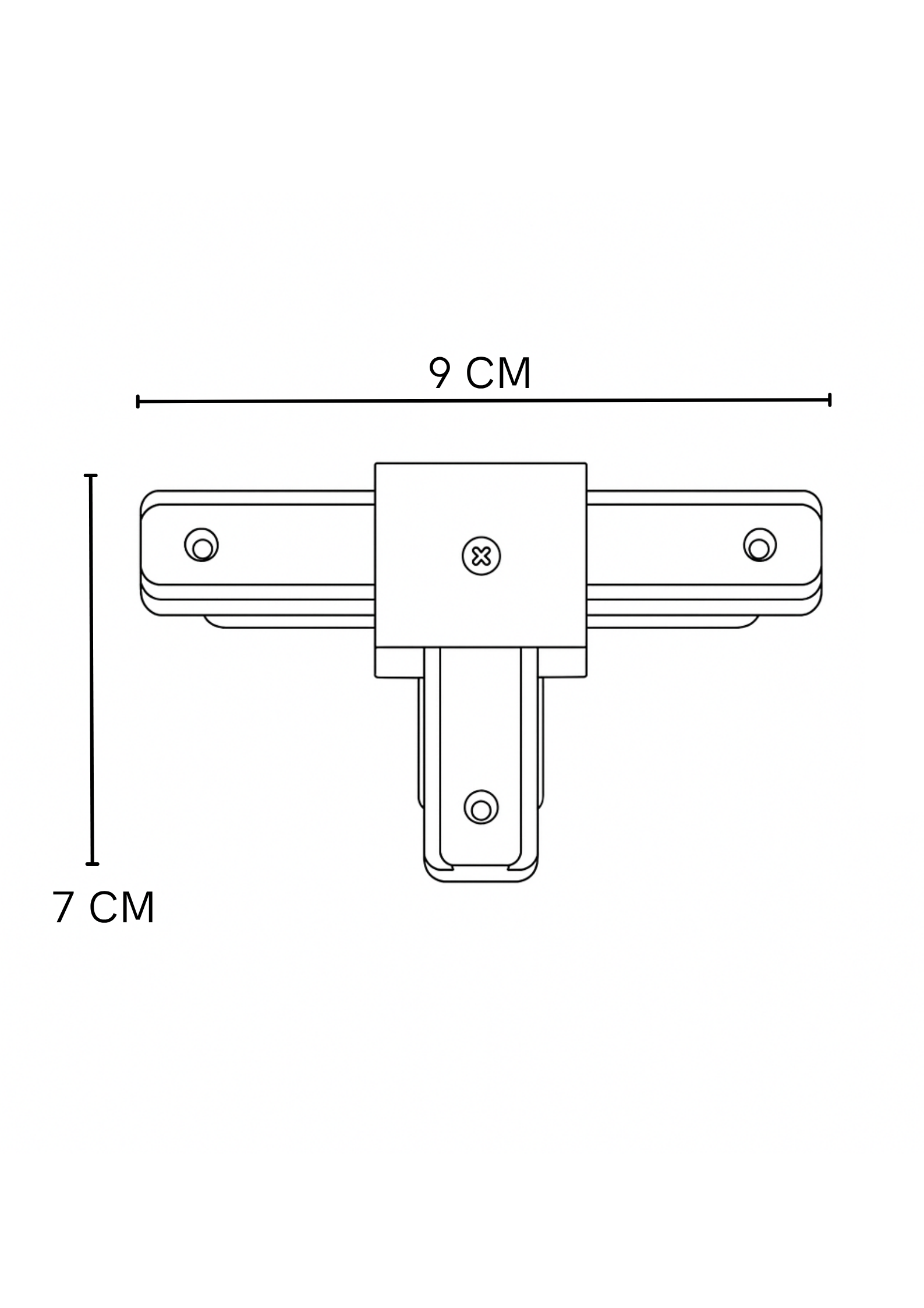 UNION PARA RIEL EN T COLOR NEGRO