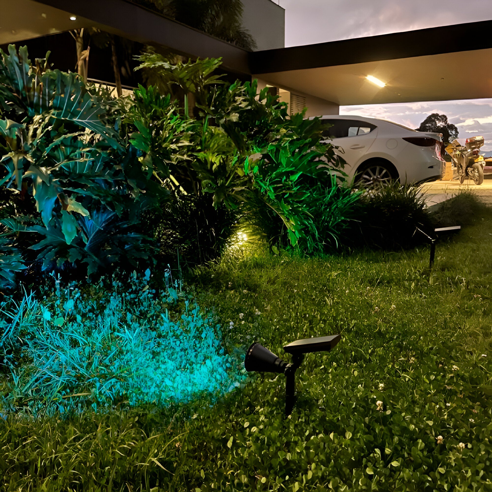 Estaca solar para jardín rgb
