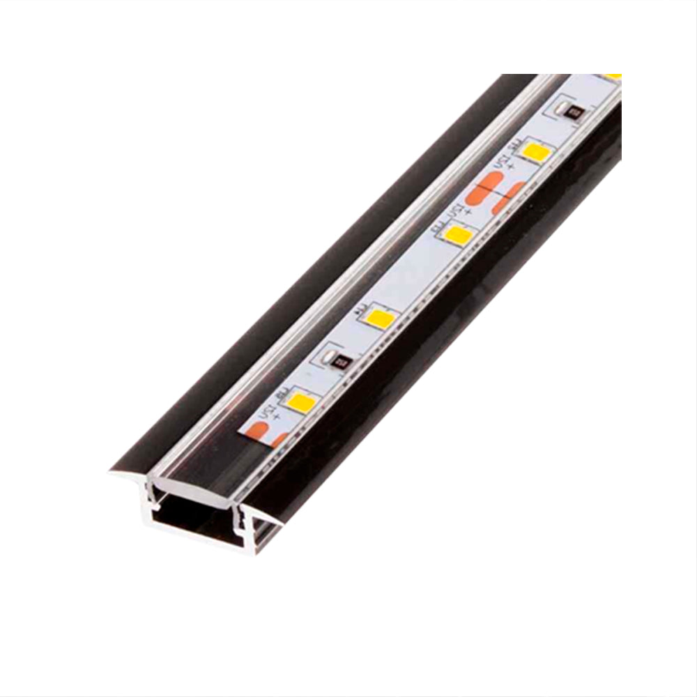 PERFIL PARA INCRUSTAR de 3 metros en Aluminio Negro