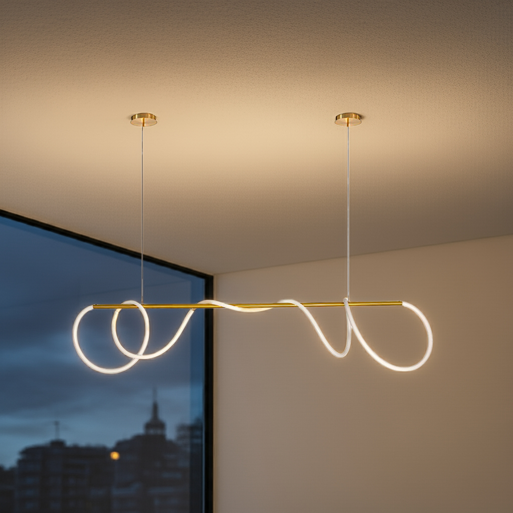 Lámpara De Techo Flexo dorada